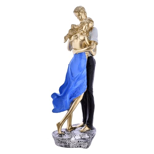 Deveie Crafts Resin Modern Art Valentine Romantic Love Couple Statue for Home Decor, Showpiece for Living Room, Table Décor (37 X 12 CM) - Deveie