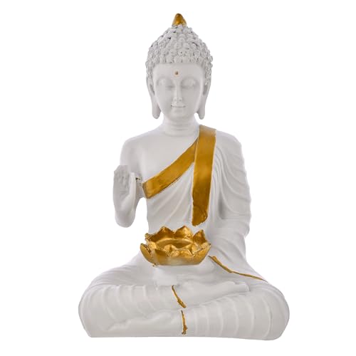 Deveie Crafts Blessing Samadhi Buddha Statue for Home Décor, Showpeice for Living Room, Sculpture for Table Décor (26 X 16 CM) - Deveie