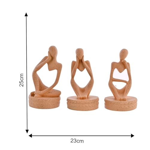 Deveie Crafts Resin Modern Art Abstract Thoughts Thinker Accents Statue for Home Décor Living, Showpiece for Decoration, Table Décor (25 X 23 CM) - Deveie