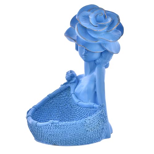 Deveie Crafts Resin Modern Art Decorative Lady with Basket Statue for Living Room and Home Decor, Showpiece for Decoration,(27 X 17 CM) - Deveie