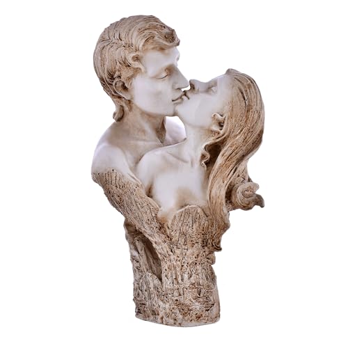 Deveie Crafts Resin Modern Art Valentine Romantic Love Couple Statue for Home Decor, Showpiece for Living Room, Table Décor (30 X 18 CM) - Deveie