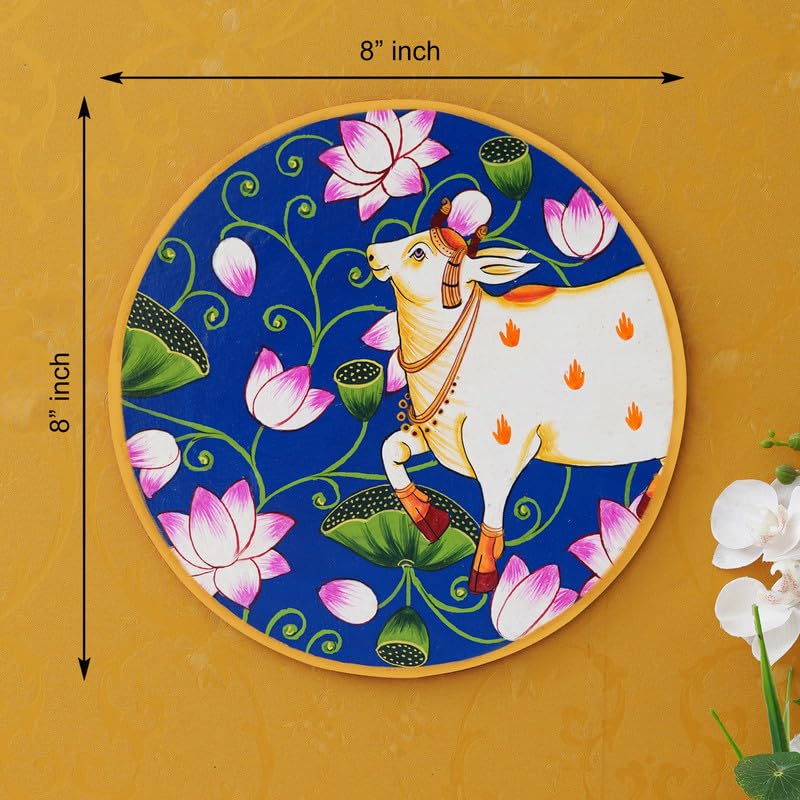 Deveie Craft Handmade Pichwai Wooden Wall Painting For LivingRoom Home Décor, Paintings For Wall Decoration Home decorations - Deveie