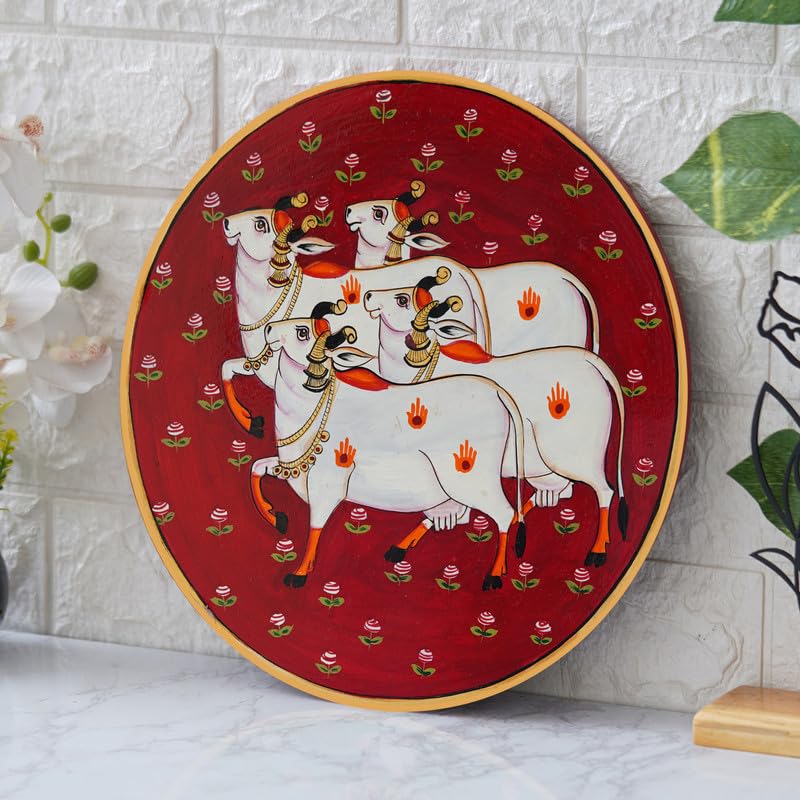 Deveie Craft Handmade Pichwai Wooden Wall Painting For LivingRoom Home Décor, Paintings For Wall Decoration Home decorations - Deveie