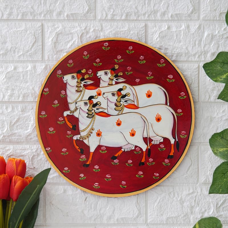 Deveie Craft Handmade Pichwai Wooden Wall Painting For LivingRoom Home Décor, Paintings For Wall Decoration Home decorations - Deveie