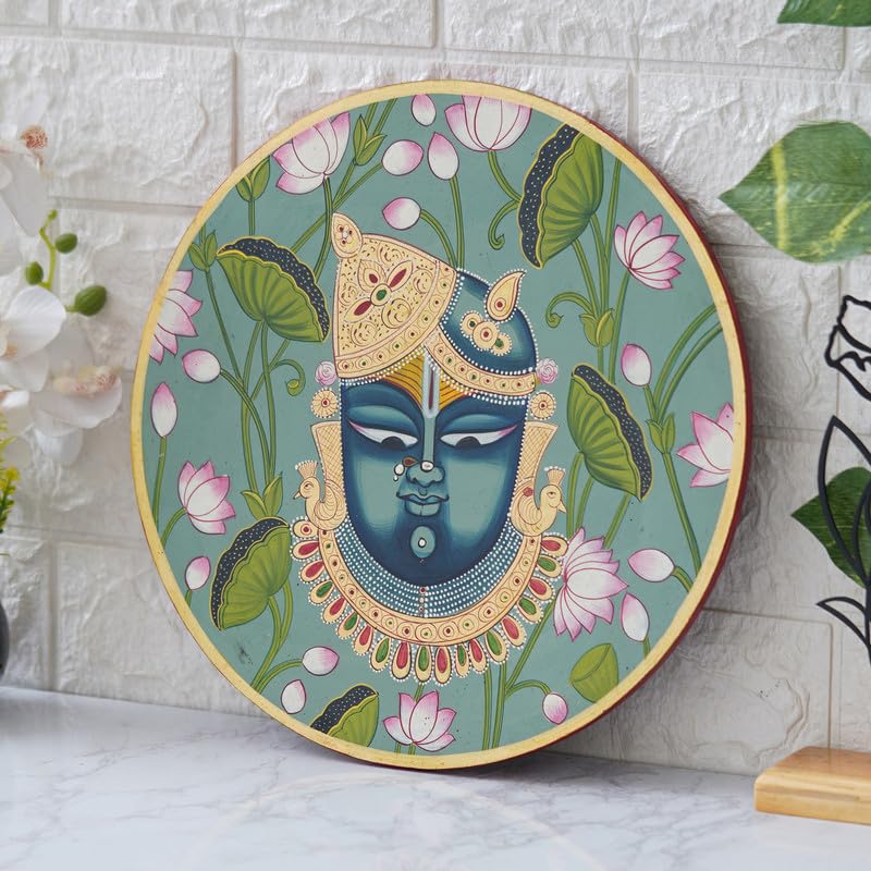 Deveie Craft Handmade Pichwai Wooden Wall Painting Home Décor - Deveie