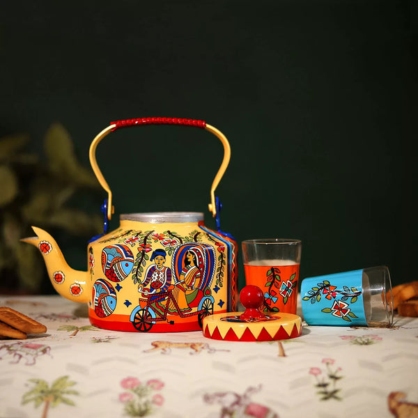 Reviving Indian Craftsmanship: The Timeless Beauty of Hand-Painted Trays and Kettles