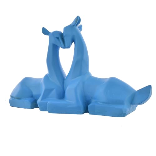 Deveie Crafts Lovely Sitting Deer Pain Antique Finish Statue Sculpture for Home Décor, Showpiece for Living Room, Table Décor (22X13 CM) - Deveie