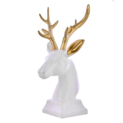 Deveie Crafts Deer Face Showpiece for Home Decor/Gifting/Living Room, Statue for Living Room, Table Décor (28X12 CM) - Deveie