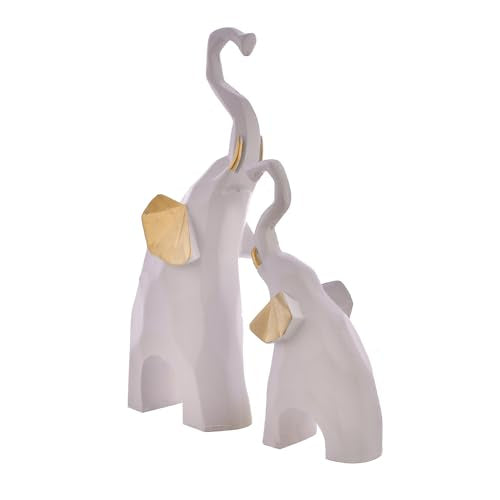 Deveie Crafts Elephant Family Statue Antique Design Sculpture for Home Décor, Showpiece for Living Room Table Décor (20 X 15 CM) - Deveie