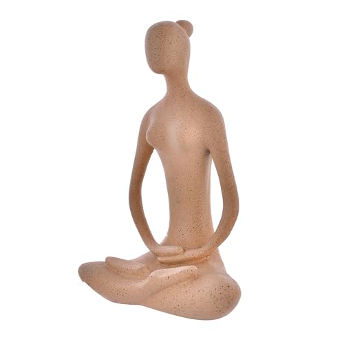 Deveie Crafts Resin Modern Art Yoga Lady Position Idol Figurine for Table Corner Living Room and for Home Decor, Showpiece for Decoration,(21 X 13 CM) - Deveie