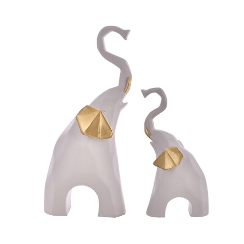 Deveie Crafts Elephant Family Statue Antique Design Sculpture for Home Décor, Showpiece for Living Room Table Décor (20 X 15 CM) - Deveie