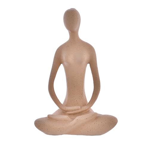 Deveie Crafts Resin Modern Art Yoga Lady Position Idol Figurine for Table Corner Living Room and for Home Decor, Showpiece for Decoration,(21 X 13 CM) - Deveie