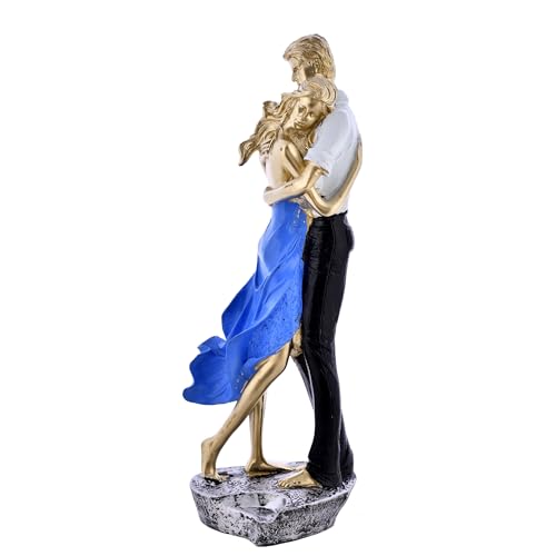 Deveie Crafts Resin Modern Art Valentine Romantic Love Couple Statue for Home Decor, Showpiece for Living Room, Table Décor (37 X 12 CM) - Deveie