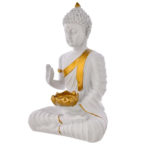 Deveie Crafts Blessing Samadhi Buddha Statue for Home Décor, Showpeice for Living Room, Sculpture for Table Décor (26 X 16 CM) - Deveie