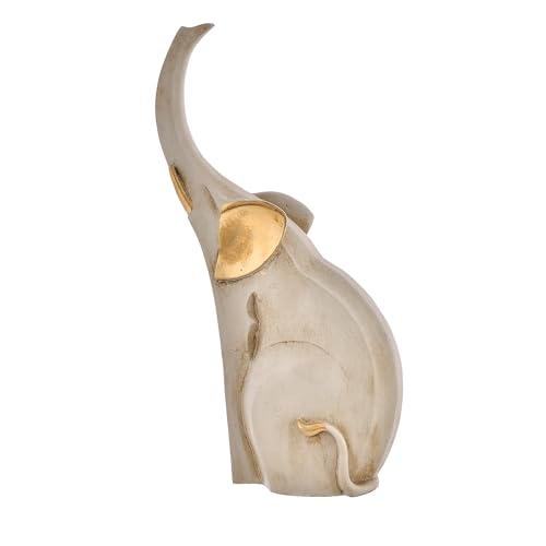 Deveie Crafts Elephant Showpiece Antique Design Sculpture for Home Décor, Showpiece for Living Room Table Décor (24x12 CM) - Deveie