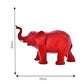 Deveie Crafts Elephant in Diamond Cut Pattern Antique Sculpture for Home Décor, Showpiece for Living Room Table Décor (22x20 CM) - Deveie