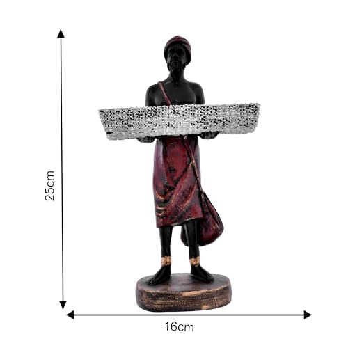Deveie Crafts Resin Modern Art Standing Men Statue for Living Room and Home Decor, Showpiece for Living Room, Table Décor (25 X 16 CM)