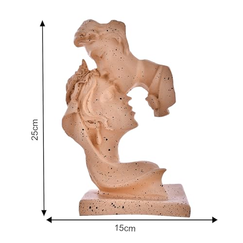 Deveie Crafts Resin Modern Art Valentine Romantic Love Couple Statue for Home Decor, Showpiece for Living Room, Table Décor (25 X 15 CM) - Deveie