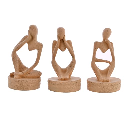 Deveie Crafts Resin Modern Art Abstract Thoughts Thinker Accents Statue for Home Décor Living, Showpiece for Decoration, Table Décor (25 X 23 CM) - Deveie