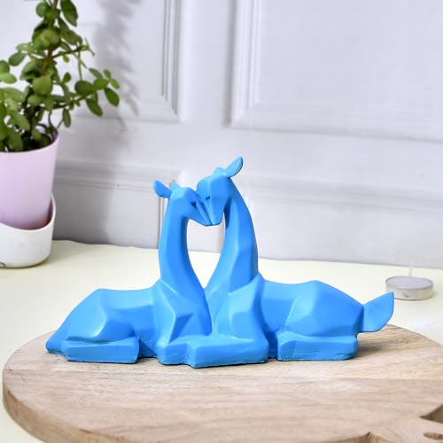 Deveie Crafts Lovely Sitting Deer Pain Antique Finish Statue Sculpture for Home Décor, Showpiece for Living Room, Table Décor (22X13 CM) - Deveie