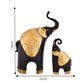 Deveie Crafts Elephant Family Antique Design Sculpture for Home Décor, Showpiece for Living Room Table Décor (28x19 CM) - Deveie