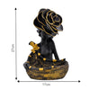 Deveie Crafts Resin Modern Art Decorative Lady with Basket Statue for Living Room and Home Decor, Showpiece for Decoration,(27 X 17 CM) - Deveie