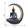 Deveie Crafts,Samadhi Buddha Sitting On Chand for Home Décor, Showpeice for Living Room, Sculpture for Table Décor (26 X 21 CM)