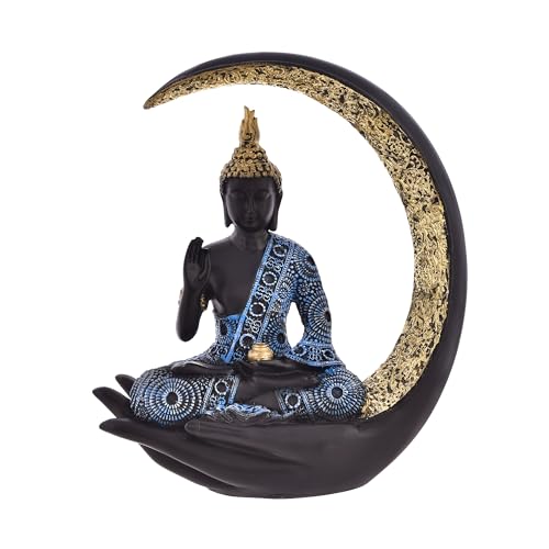 Deveie Crafts,Samadhi Buddha Sitting On Chand for Home Décor, Showpeice for Living Room, Sculpture for Table Décor (26 X 21 CM) - Deveie