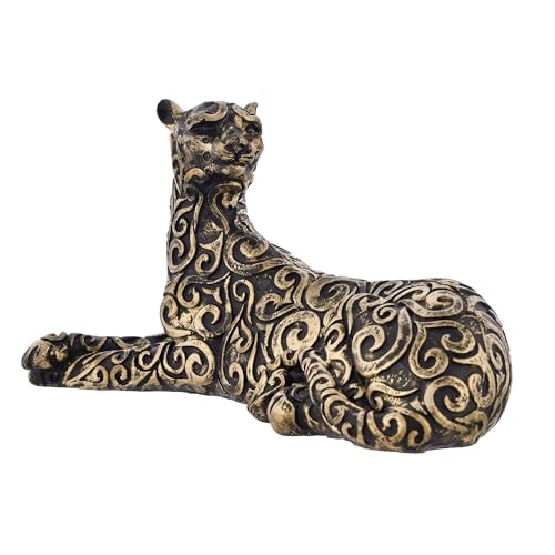 Deveie Craft Panther Sitting Position Antique Design Sculpture for Home Dcor, Showpiece for Living Room, Table Decor - Deveie