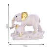 Deveie Crafts Walking Small Elephant Family Mom and Baby Sculpture for Home Décor, Showpiece for Living Room Table Décor (23x17 CM)