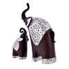 Deveie Crafts Elephant Family Antique Design Sculpture for Home Décor, Showpiece for Living Room Table Décor (28x19 CM)