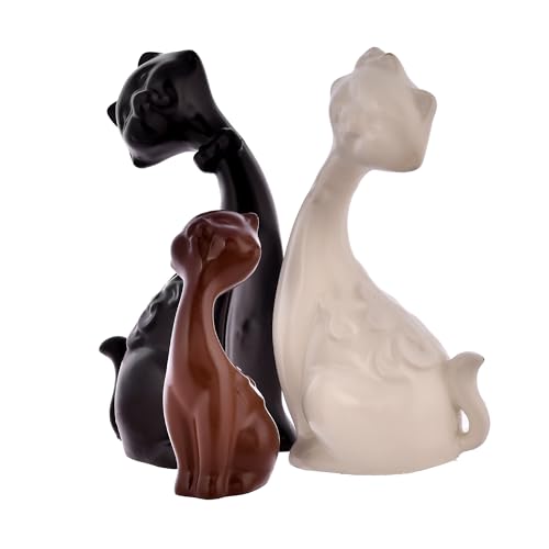 Deveie Crafts Cat Family Antique Showpiece for Home Décor/Gifting/Living Room, Statue for Decoration, Table Décor (27X22 CM) - Deveie