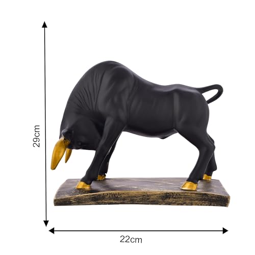 Deveie Crafts Bull Sculpture for Home Decor and for Vaastu, Showpiece for Living Room Table Décor (23 X 20 CM) - Deveie