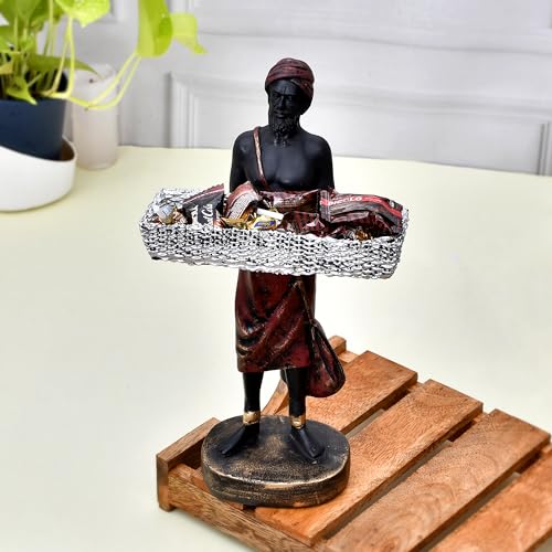 Deveie Crafts Resin Modern Art Standing Men Statue for Living Room and Home Decor, Showpiece for Living Room, Table Décor (25 X 16 CM) - Deveie