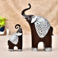 Deveie Crafts Elephant Family Antique Design Sculpture for Home Décor, Showpiece for Living Room Table Décor (28x19 CM) - Deveie