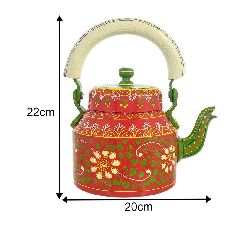 Deveie |Tea kettle home décor handmade handpainted oilpaint serving tray table décor - Deveie