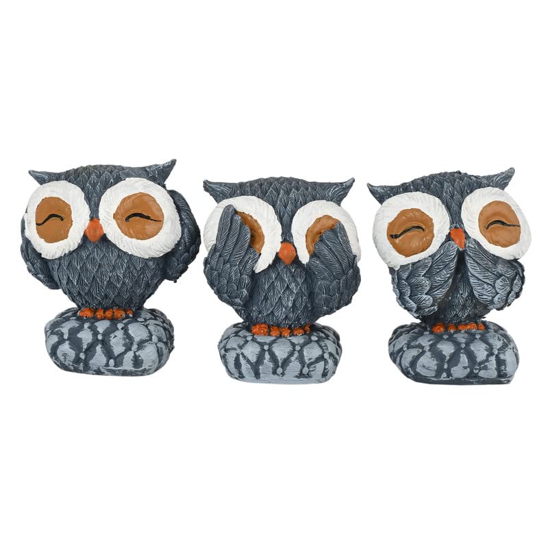 Handcrafted Resin Satue For Home And Office Table Décor Unique Designer Lovable Statue (Set Of 3) BY Deveie Crafts - Deveie