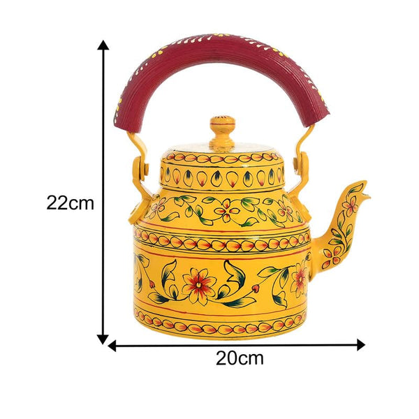 Deveie |Tea kettle home décor handmade handpainted oilpaint serving tray table décor