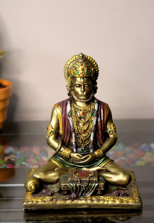 Handcrafted Resin Hanuman Ji Showpeice Idol for home Décor by Deveie Crafts - Deveie