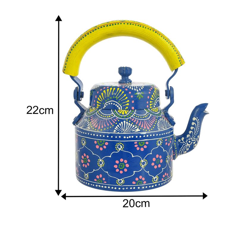 Deveie |Tea kettle home décor handmade handpainted oilpaint serving tray table décor - Deveie