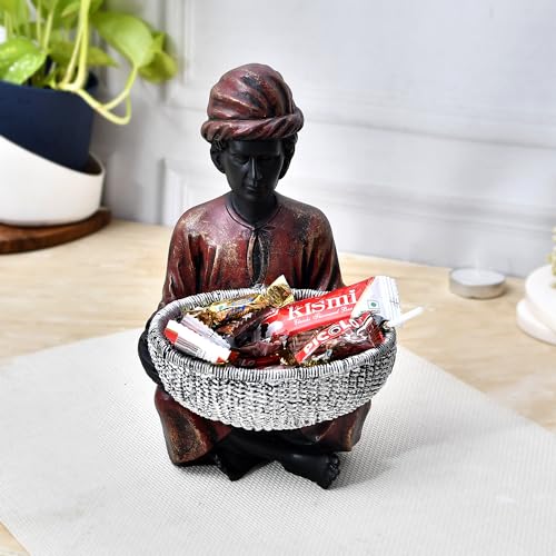 Deveie Crafts Resin Modern Art Men Statue for Living Room and Home Decor, Showpiece for Living Room, Table Décor (16 X 12 CM)