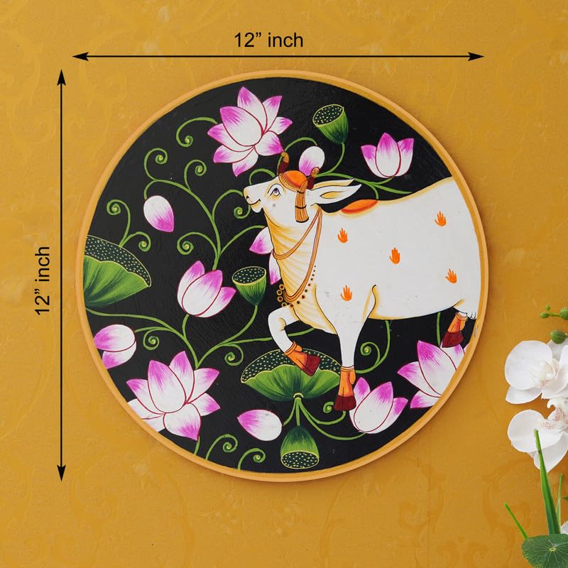 Deveie Craft Handmade Pichwai Wooden Wall Painting | Home Décor, Paintings For Wall Decoration Home decorations - Deveie
