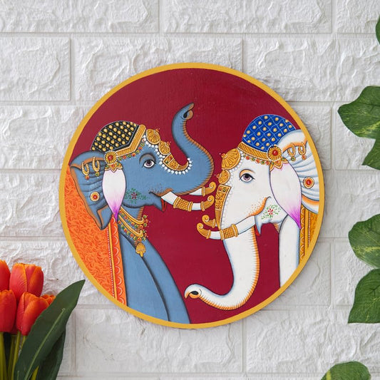 Deveie Craft Handmade Pichwai Wooden Wall Painting | Home Décor, Paintings For Wall Decoration Home decorations - Deveie