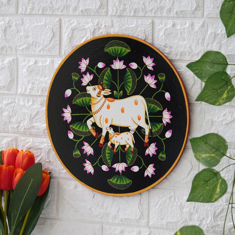 Deveie Craft Handmade Pichwai Wooden Wall Painting For LivingRoom Home Décor, Paintings For Wall Decoration Home decorations - Deveie