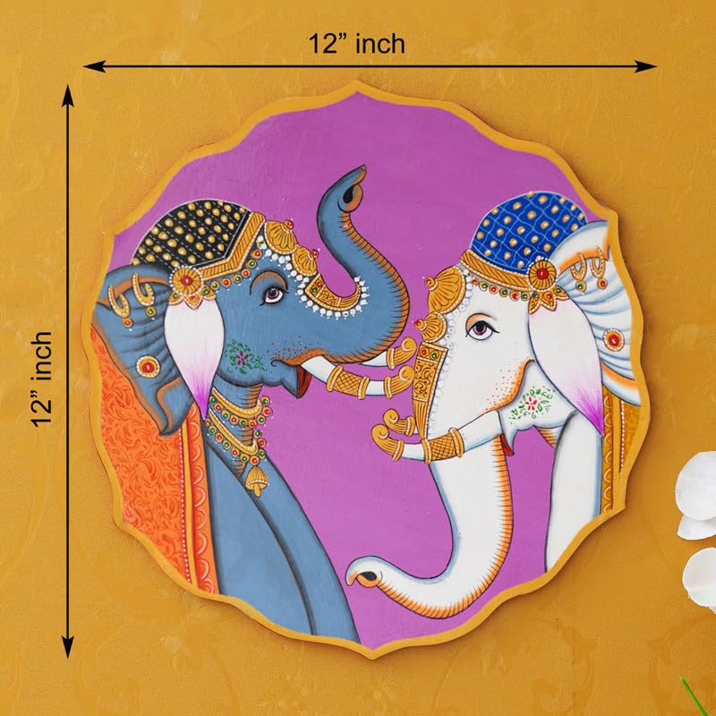 Deveie Craft Handmade Pichwai Wooden Wall Painting | Home Décor, Paintings For Wall Decoration Home decorations - Deveie