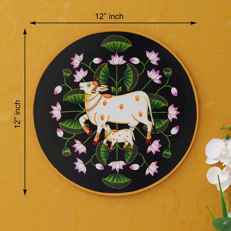 Deveie Craft Handmade Pichwai Wooden Wall Painting For LivingRoom Home Décor, Paintings For Wall Decoration Home decorations - Deveie