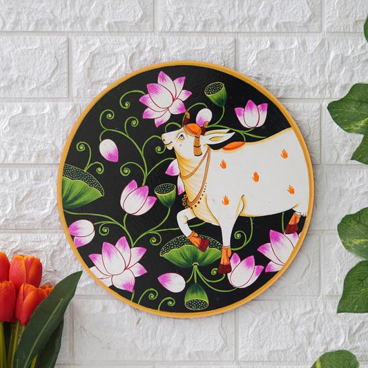 Deveie Craft Handmade Pichwai Wooden Wall Painting | Home Décor, Paintings For Wall Decoration Home decorations - Deveie