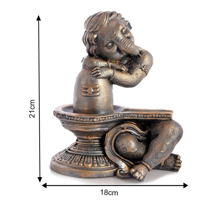 Handcrafted Resin Ganesha Showpeice for Home Décor/Gifting/Table Décor by Deveie Crafts - Deveie