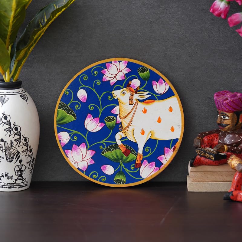 Deveie Craft Handmade Pichwai Wooden Wall Painting For LivingRoom Home Décor, Paintings For Wall Decoration Home decorations - Deveie