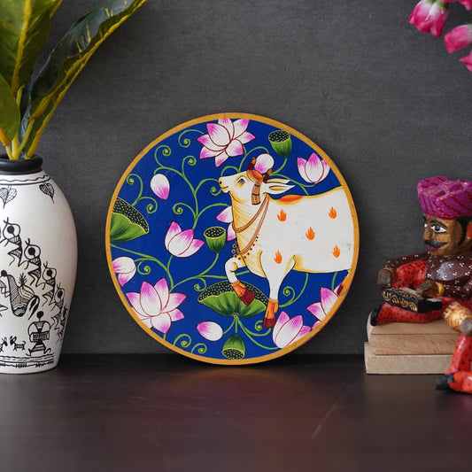 Deveie Craft Handmade Pichwai Wooden Wall Painting For LivingRoom Home Décor, Paintings For Wall Decoration Home decorations - Deveie